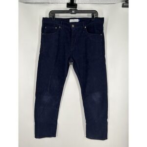 Peter Manning Straight‎ Leg Regular Fit Corduroy Pants Navy Blue Mens Size 36x28